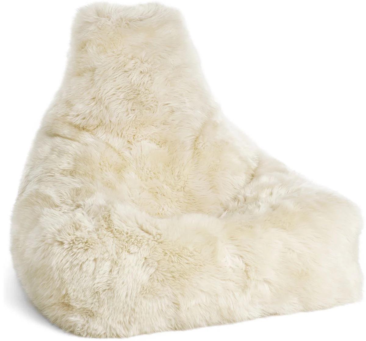 Danish Handcrafted Luxurious Sheepskin Beanbag Chair, Made in Denmark For Sale