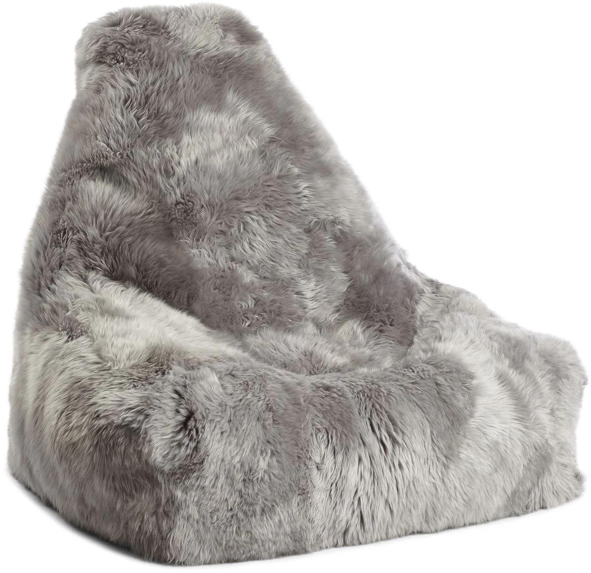 Hand-Crafted Handcrafted Luxurious Sheepskin Beanbag Chair, Made in Denmark For Sale