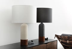 Handcrafted Magnum Lamp of White Ash and Walnut