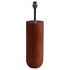 Handcrafted Makore Pillar Table Lamp