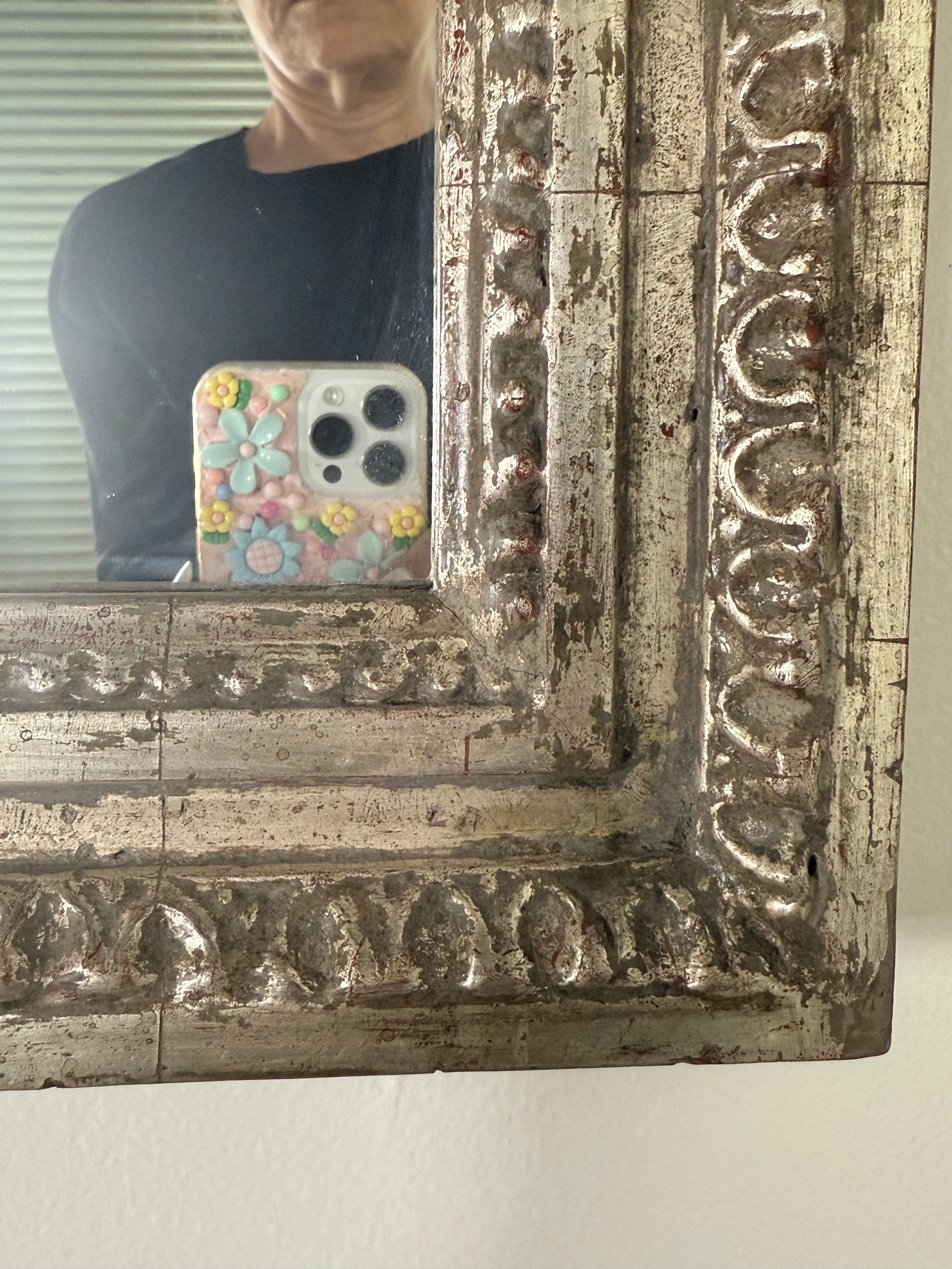 Silver Leaf Mandeville Mirror by Miamar Home For Sale