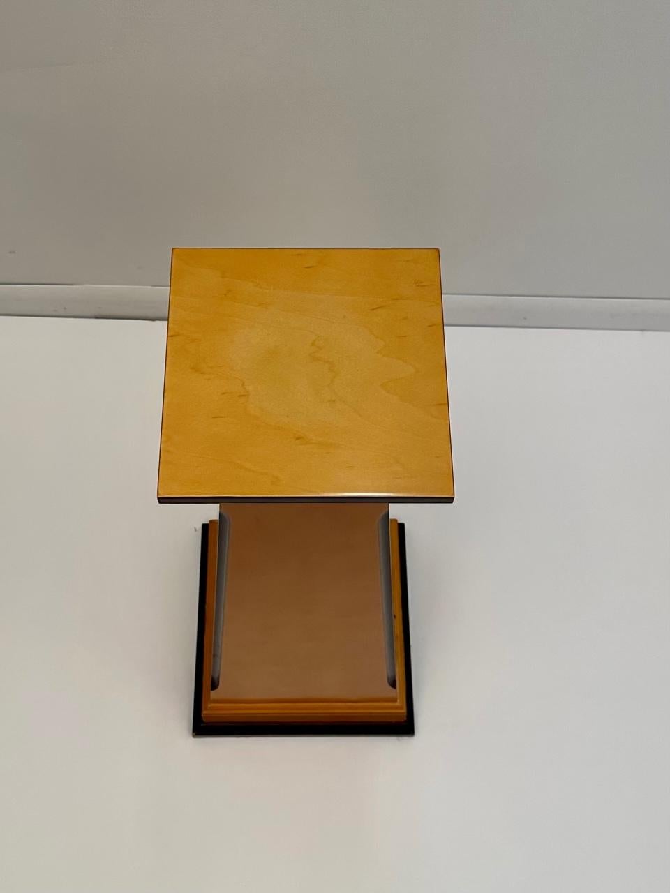 Modern Handcrafted Maple Pedestal in the Manner of Michael Graves For Sale