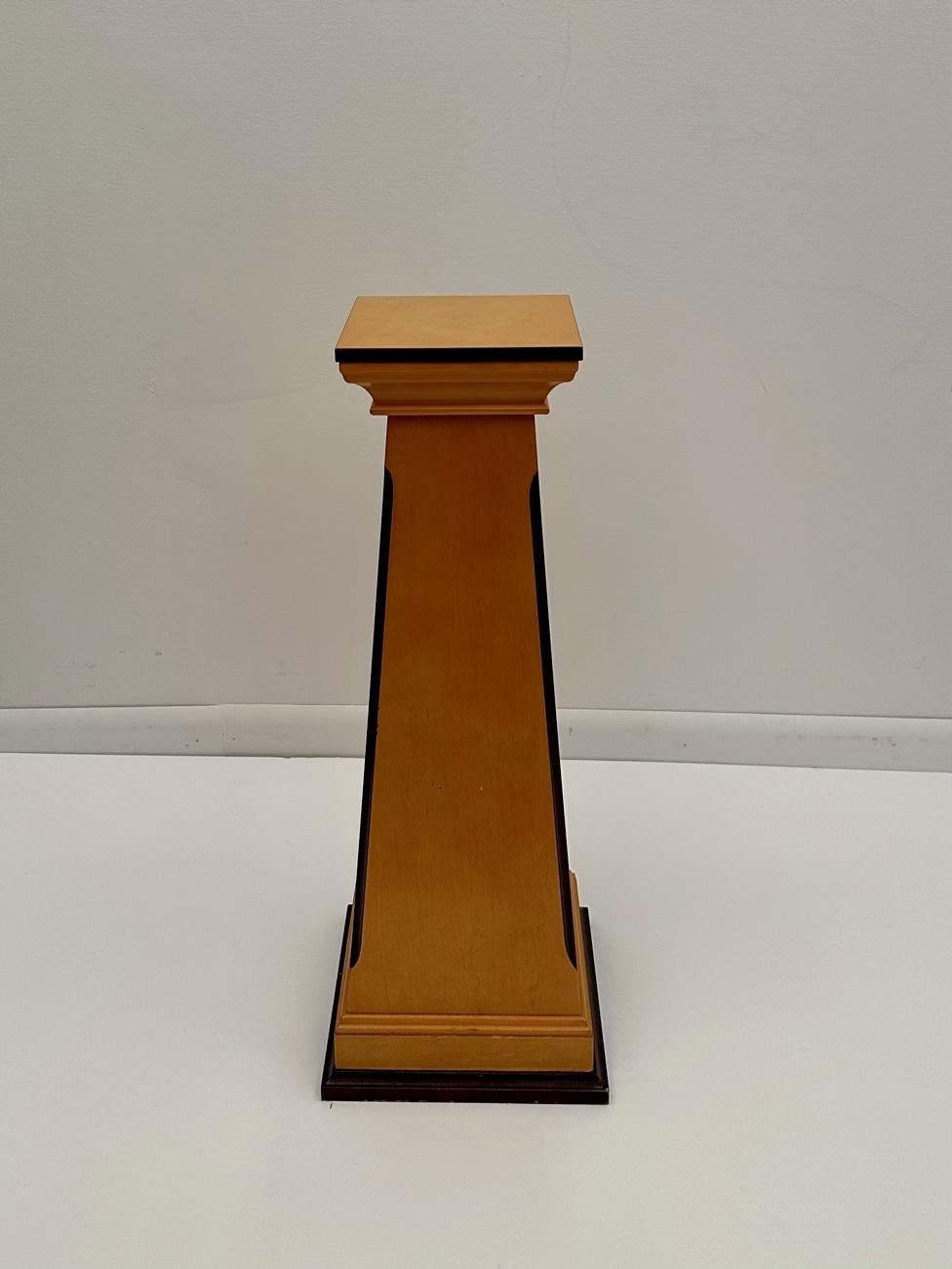Handcrafted Maple Pedestal in the Manner of Michael Graves In Good Condition For Sale In Hopewell, NJ