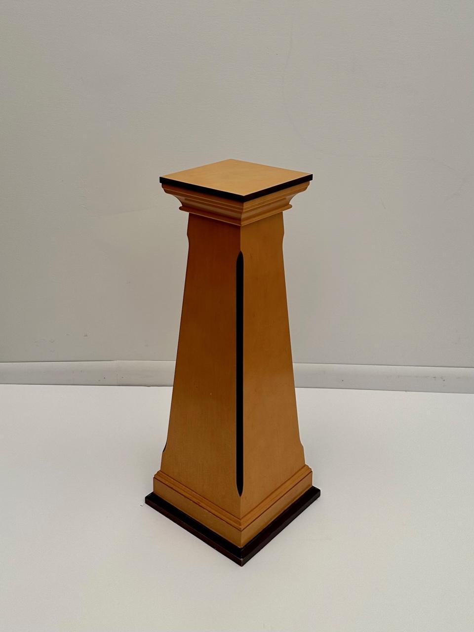 Handcrafted Maple Pedestal in the Manner of Michael Graves For Sale 1