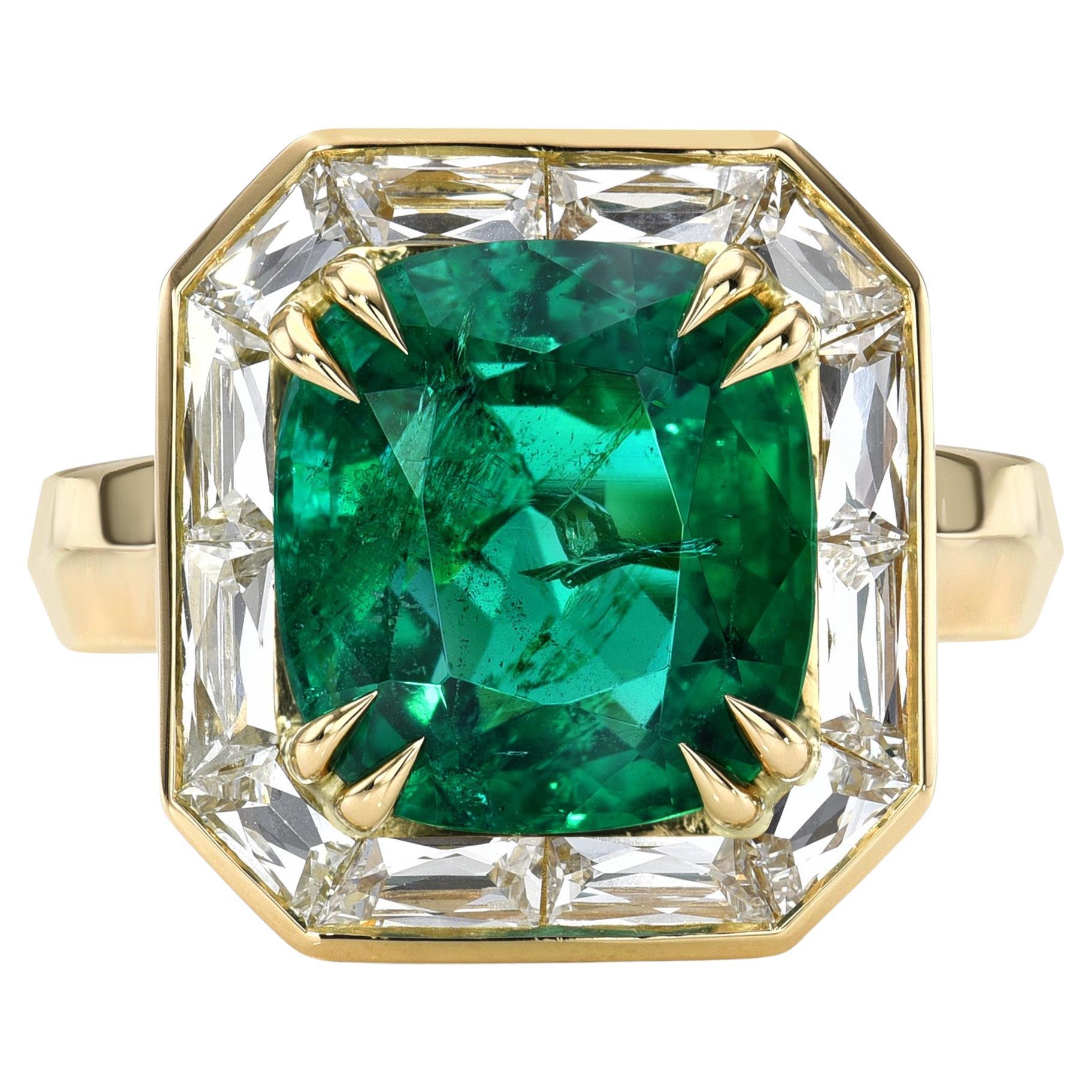 Handcrafted Maria Emerald Cut Diamond Ring by SIngle Stone. For Sale at
