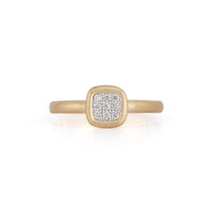 Handcrafted Matte-Finished Square-Shaped Diamond Centered Ring