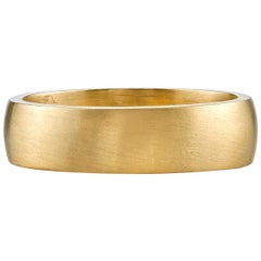 Handcrafted 6mm Joseph Band In 18K Gold by Single Stone