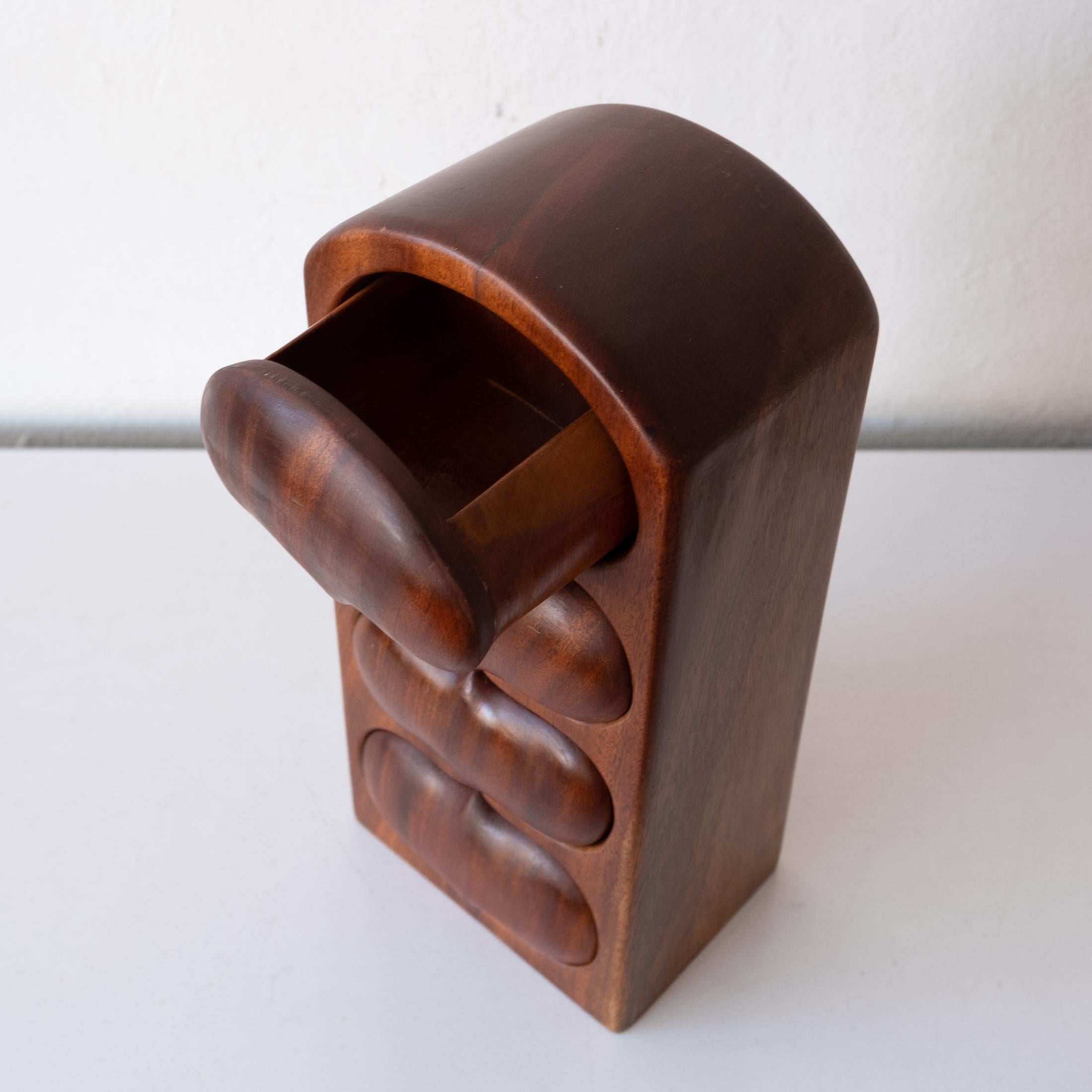 Handcrafted Mexican Modernist Wood Jewelry Box 5