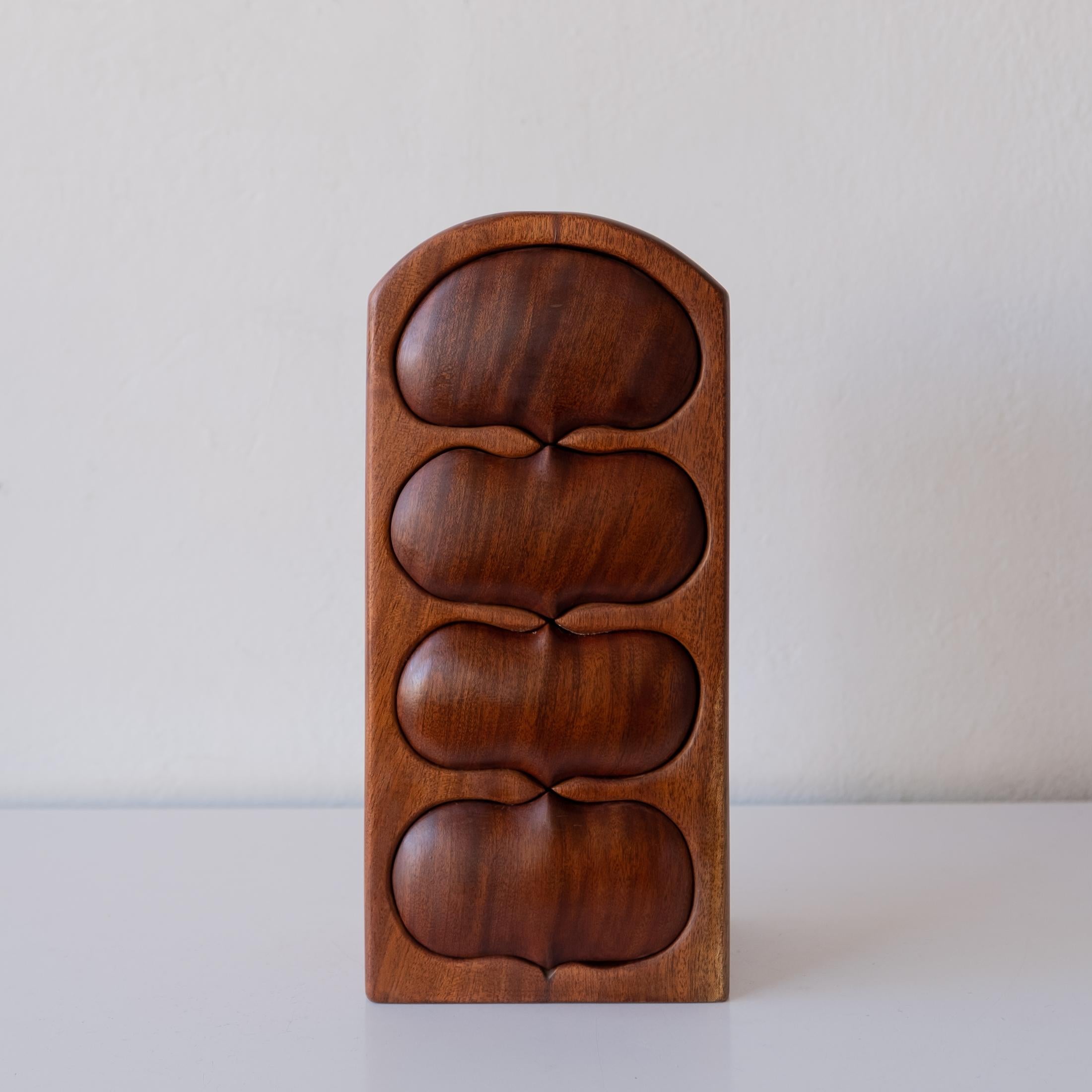 Handcrafted Mexican Modernist Wood Jewelry Box 6