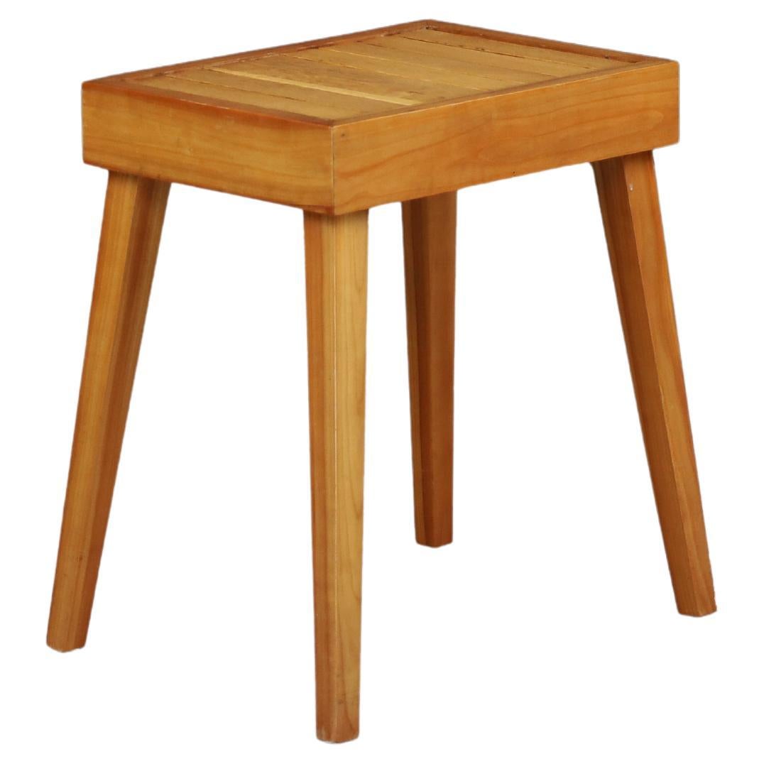 Tabouret ou table d'appoint en bois d'orme à lattes, fabriqué à la main au milieu du siècle dernier, France, 1960 en vente