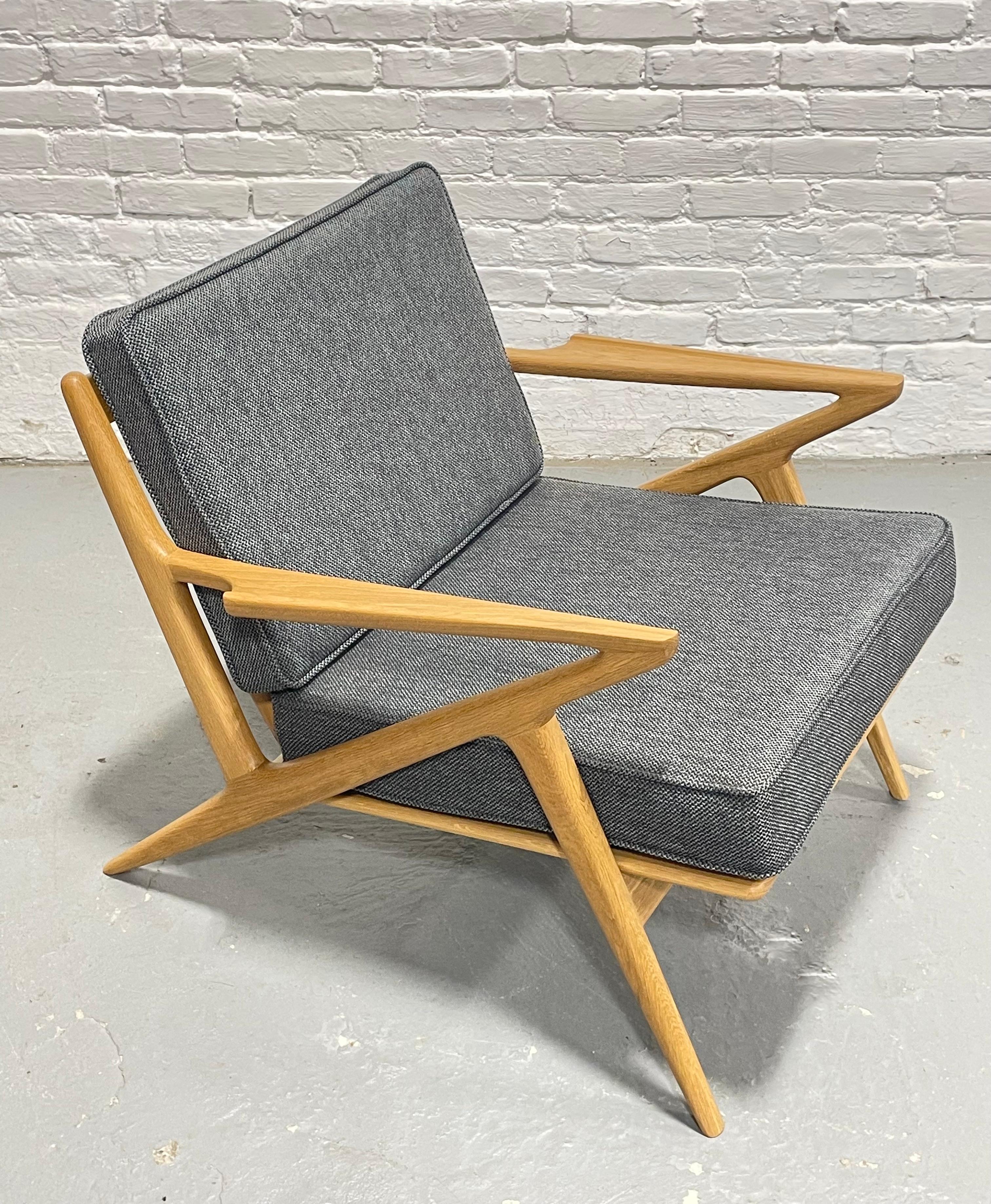 Chaise longue en chêne de style moderne du milieu du siècle, fabriquée à la main en vente 5