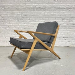 Handcrafted Mid Century Modern Styled Oak Lounge Chair
