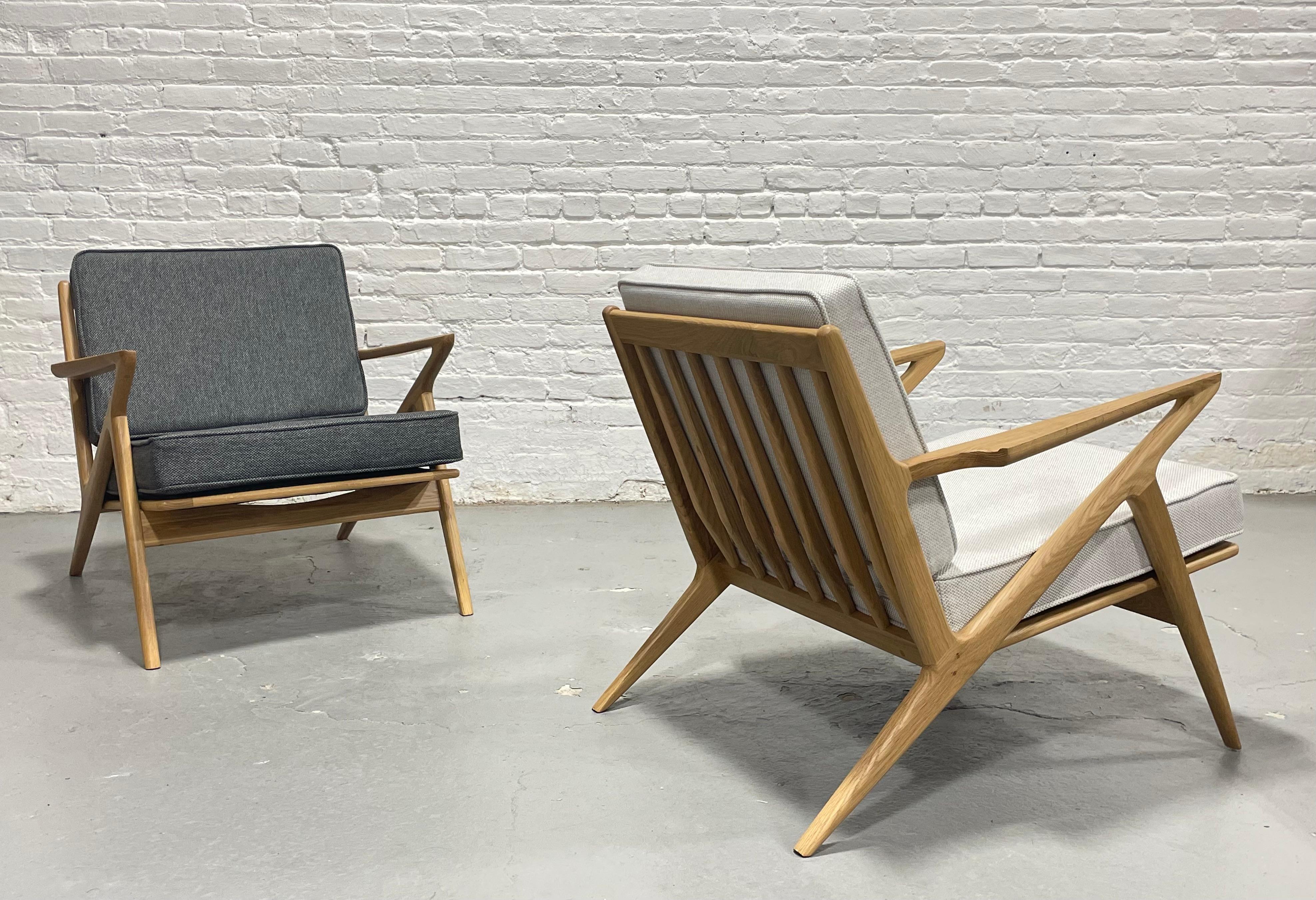 XXIe siècle et contemporain Chaise longue en chêne de style moderne du milieu du siècle, fabriquée à la main en vente