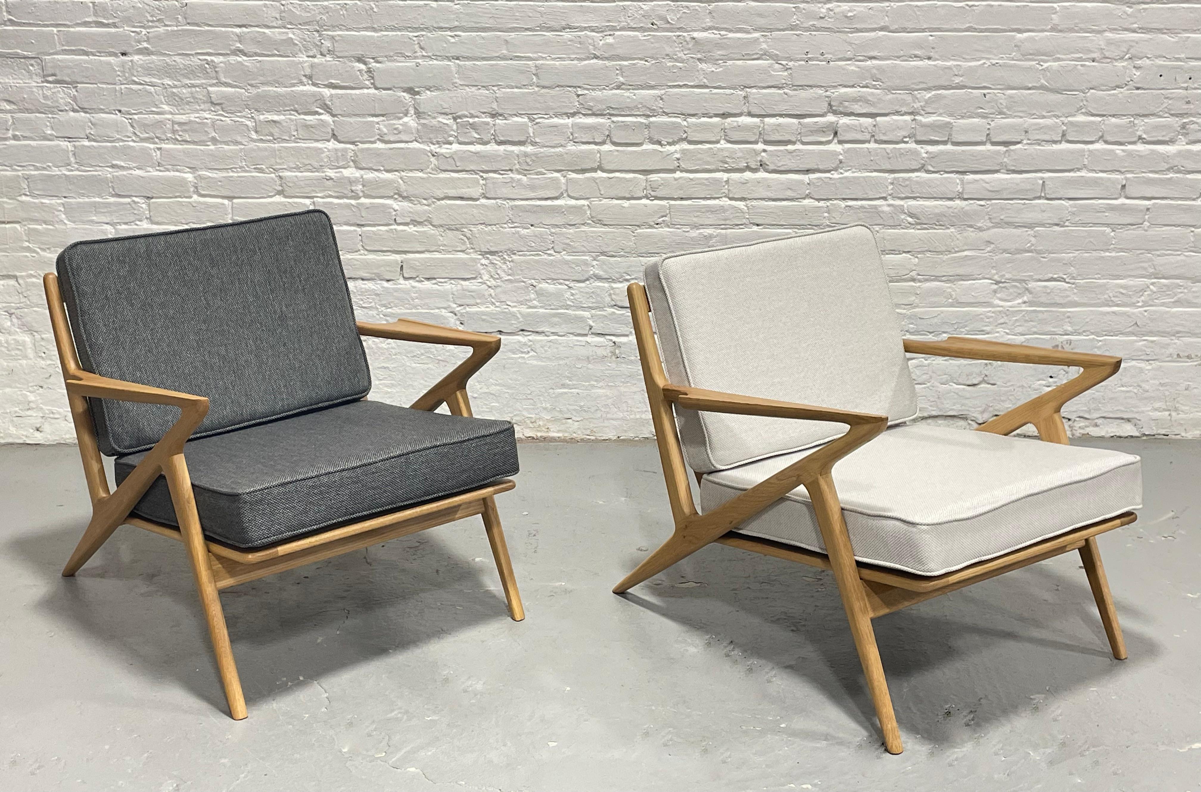 Chaise longue en chêne de style moderne du milieu du siècle, fabriquée à la main en vente 1