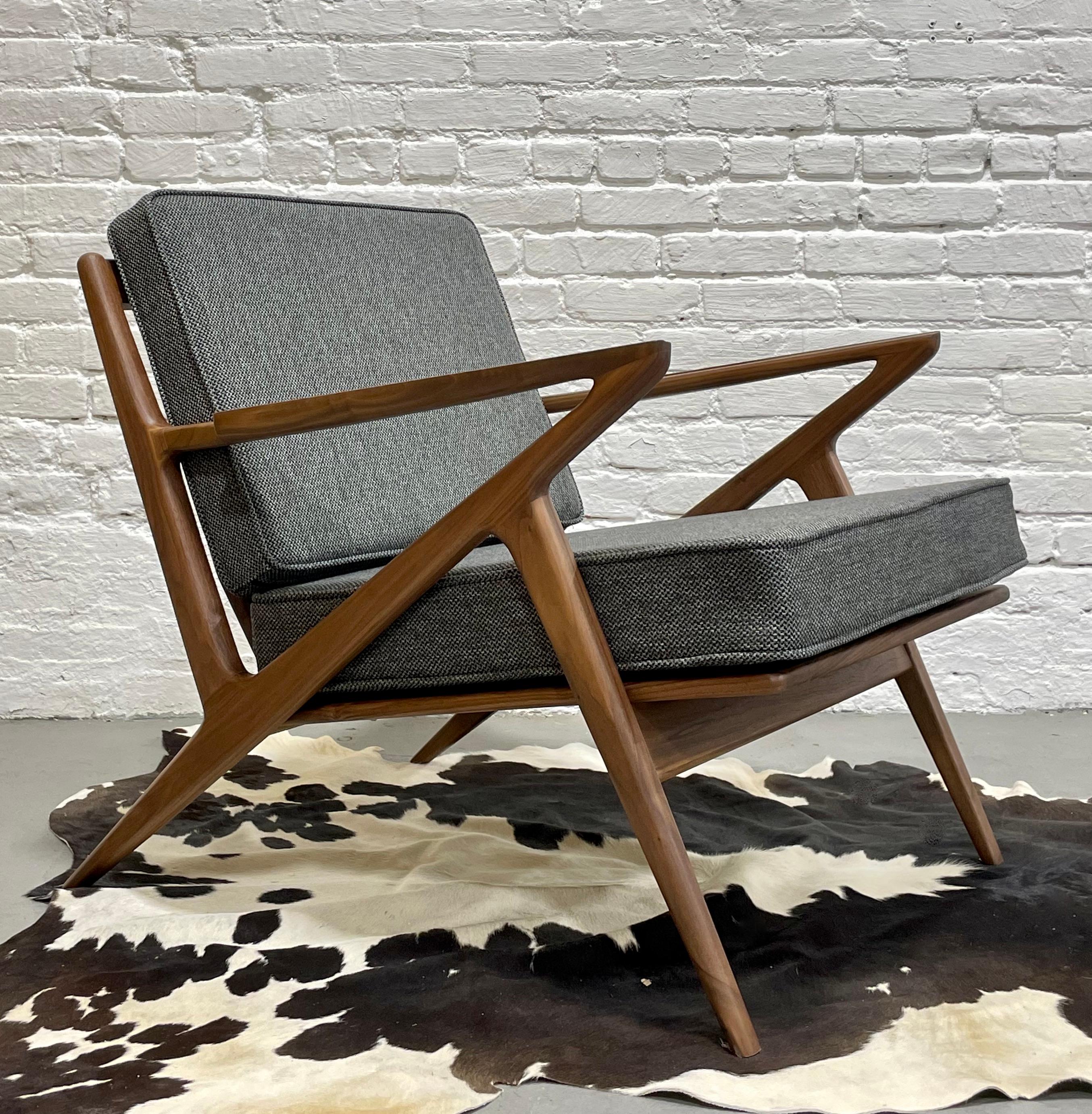 Handcrafted Mid-Century Modern Styled Walnut Lounge Chair For Sale 6