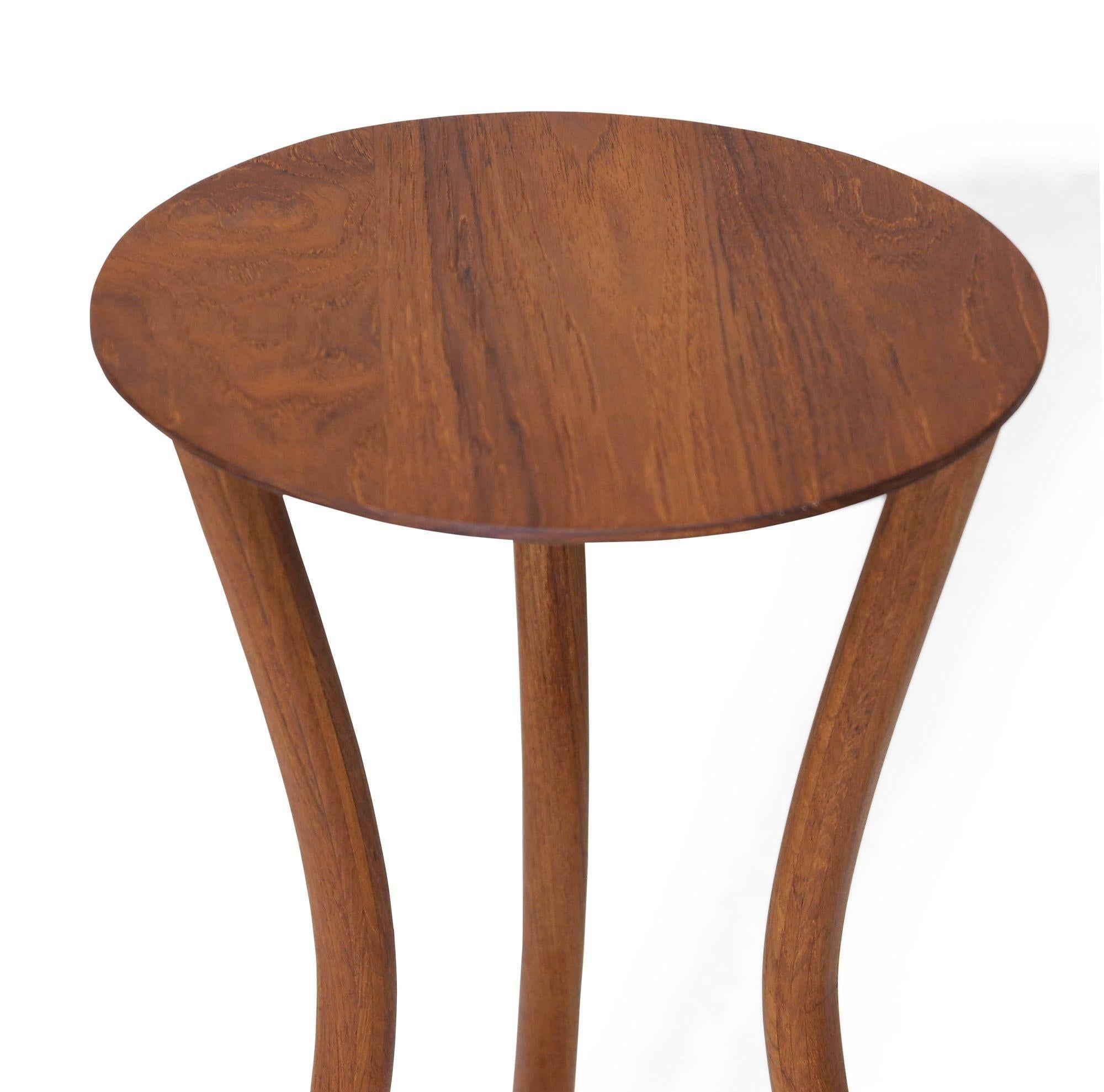 American Handcrafted Mid-century Solid Teak Plant Stand