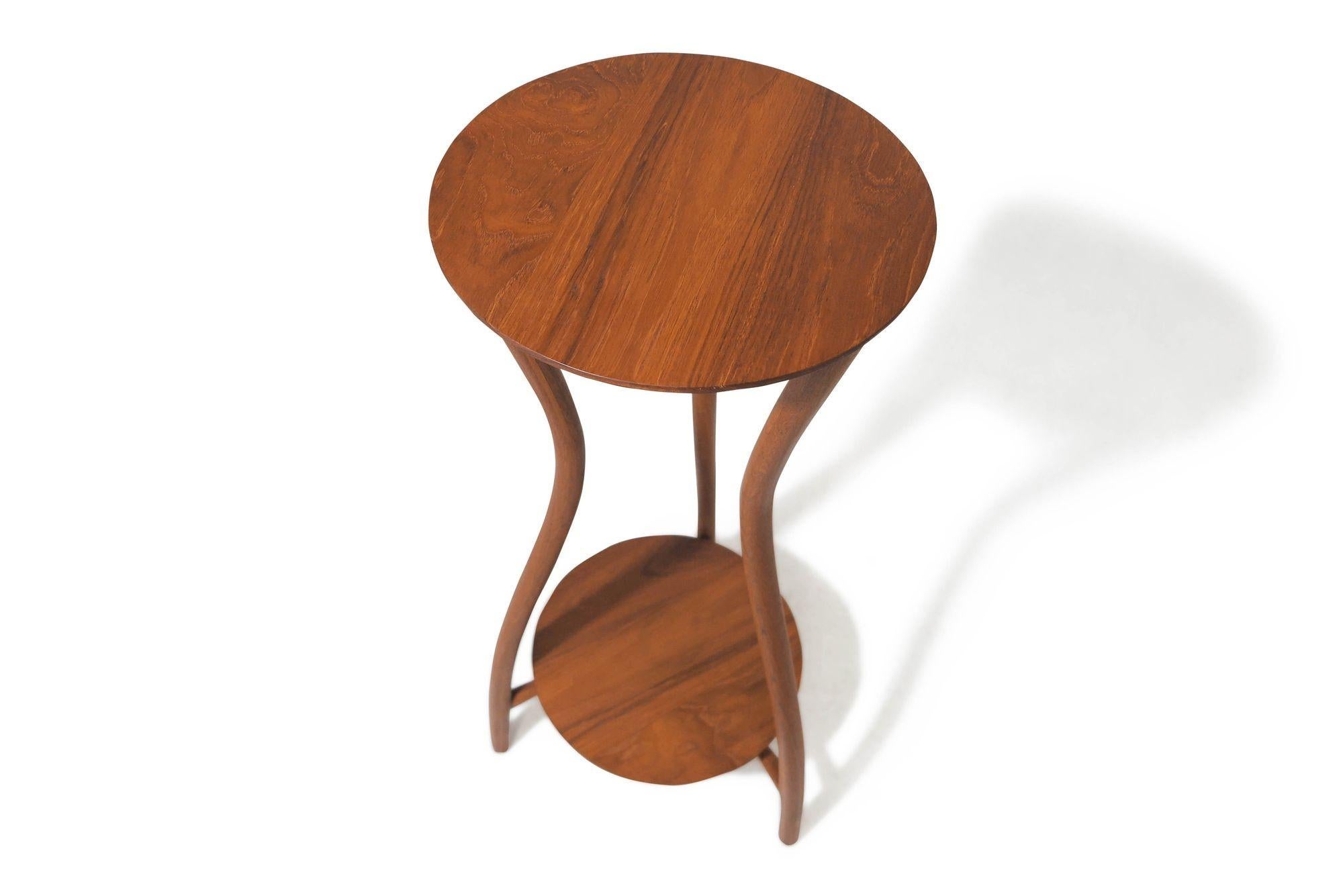 Handcrafted Mid-century Solid Teak Plant Stand 1