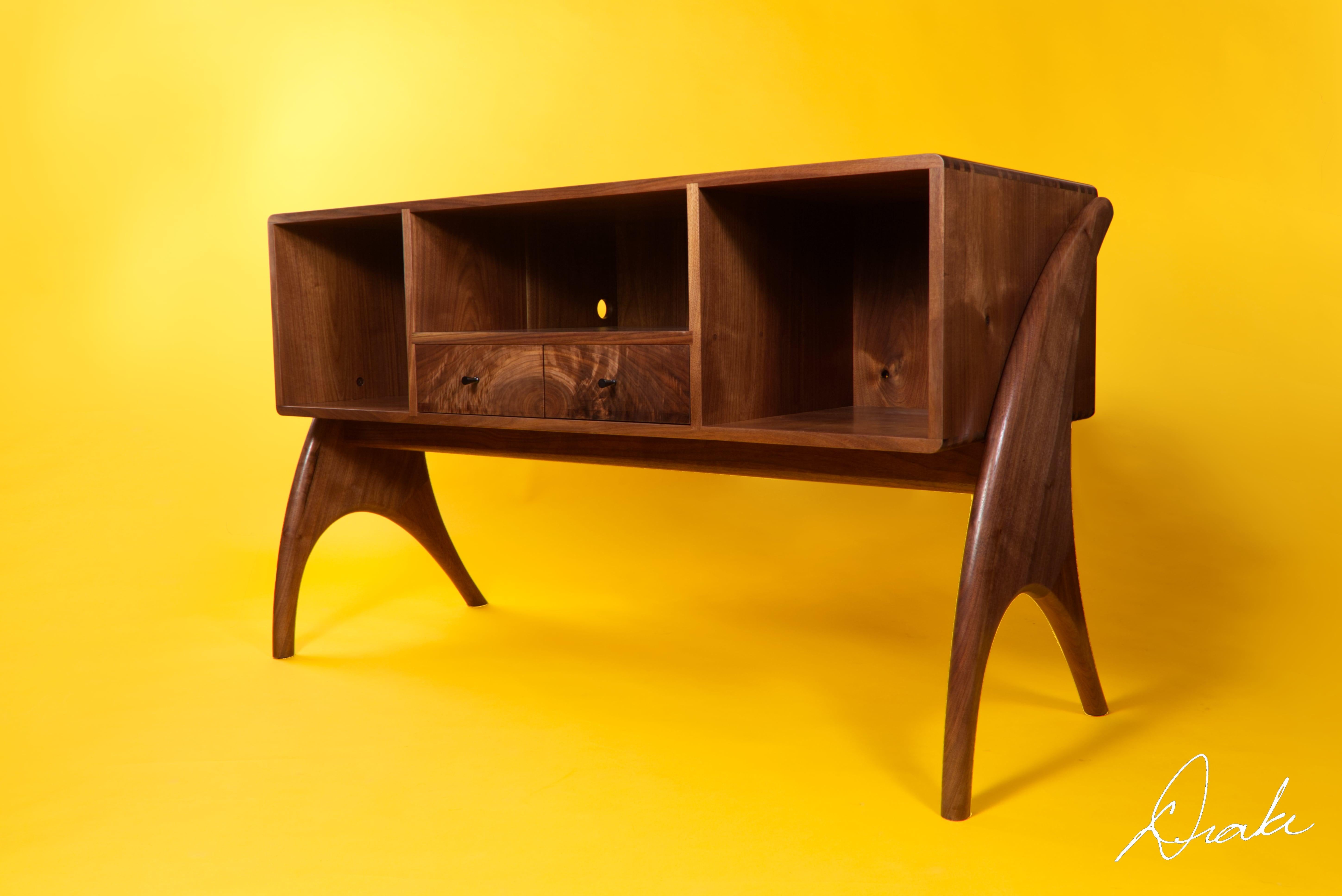 mid century record cabinet