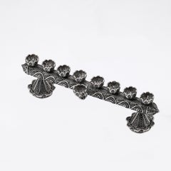 Menorah Yemenita Mini Reversible de Plata de Ley Hecha a Mano en Israel