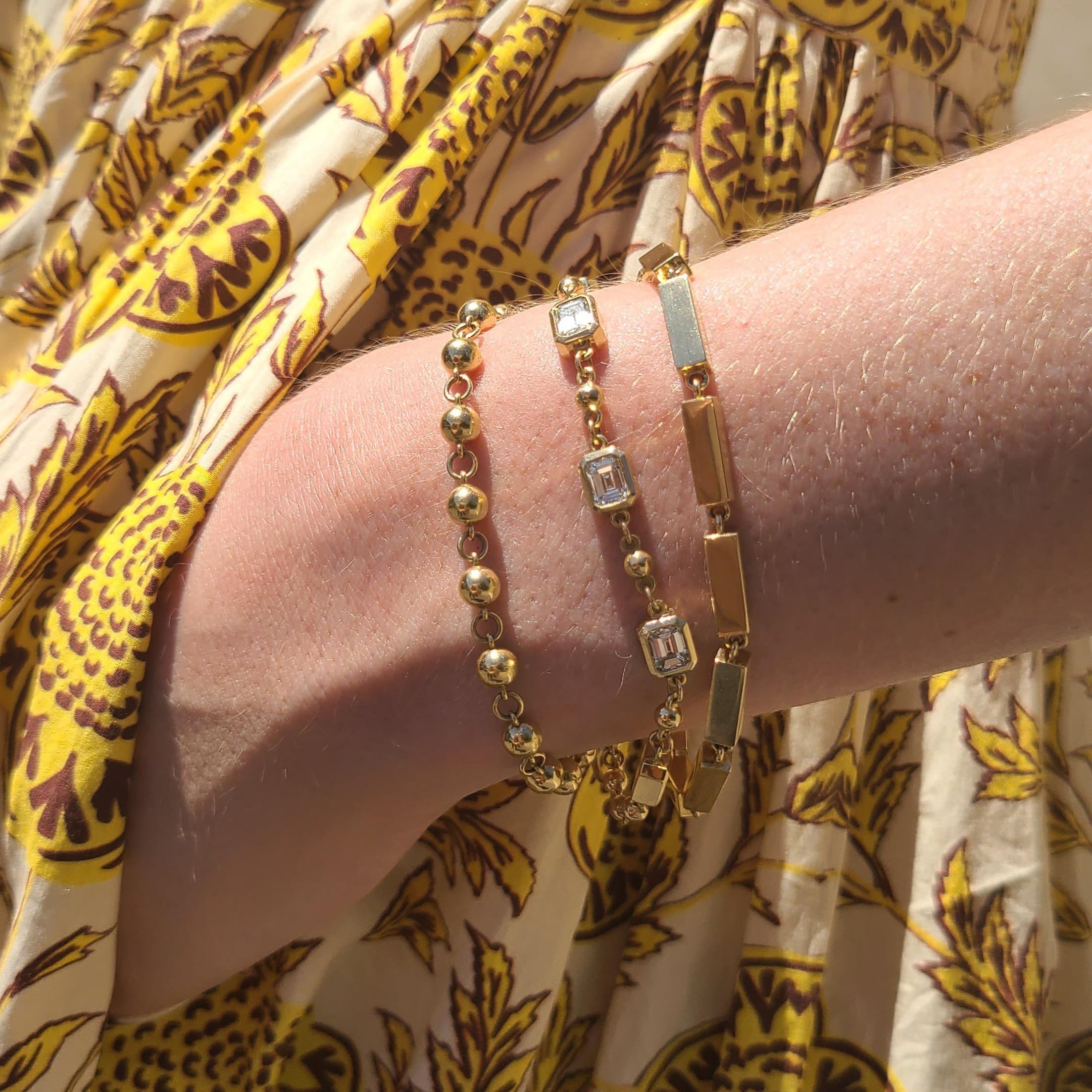 Women's Handcrafted Mirella Bracelet by Single Stone For Sale