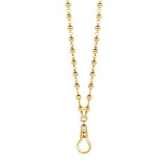 Handcrafted Mirella Fob Necklace with Old European Cut Diamonds by Single Stone