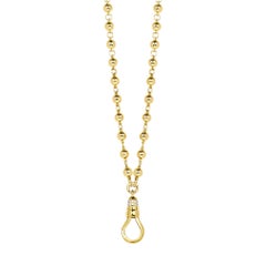 Handcrafted Mirella Fob Necklace with Old European Cut Diamonds by Single Stone