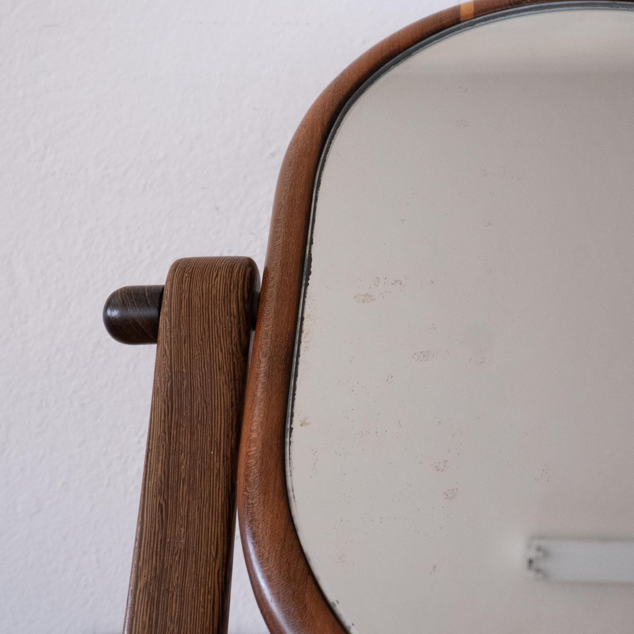 Handcrafted Mixed Wood Table Top Mirror, 1960s For Sale 6