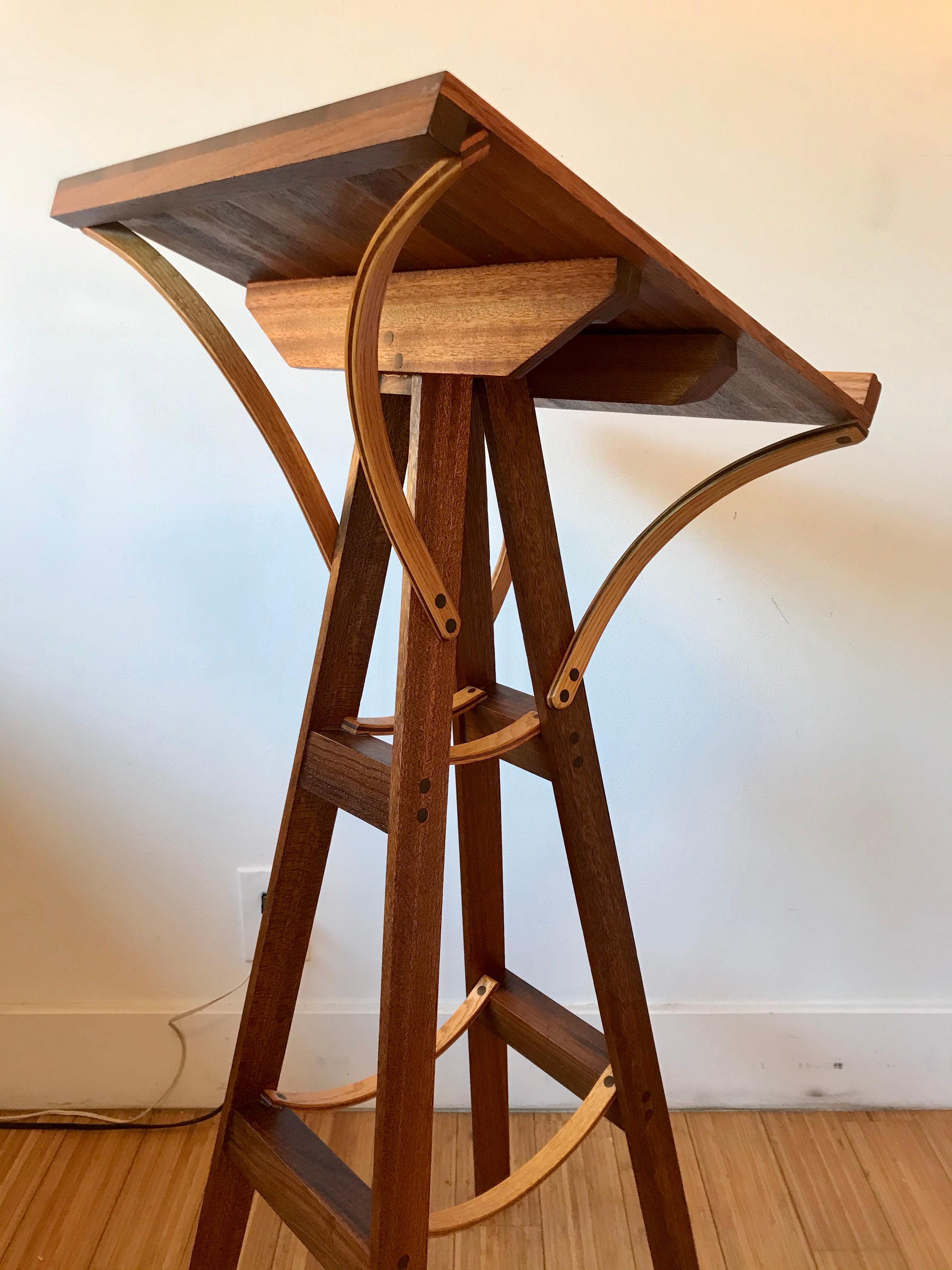 Handcrafted Mixed Woods Lectern Podium 9