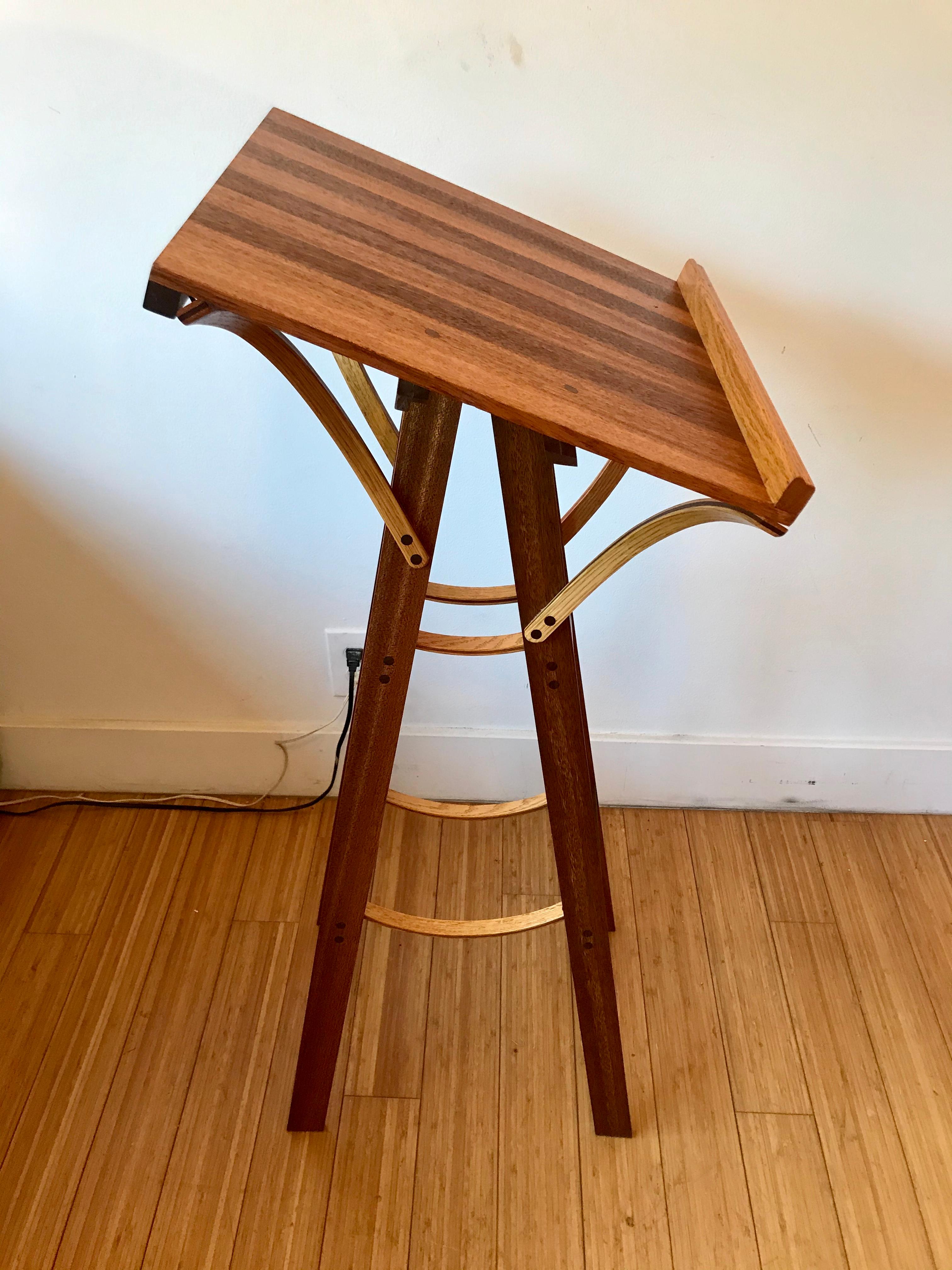 Handcrafted Mixed Woods Lectern Podium 1