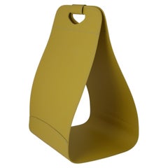 Handcrafted Modern Magazine Rack TETI, Regenerated Leather, European Design