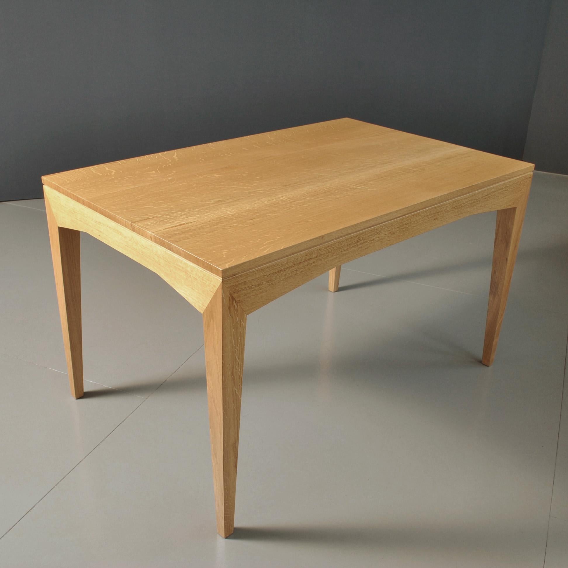Handcrafted Modernist Desk Table English Oak In New Condition For Sale In London, GB