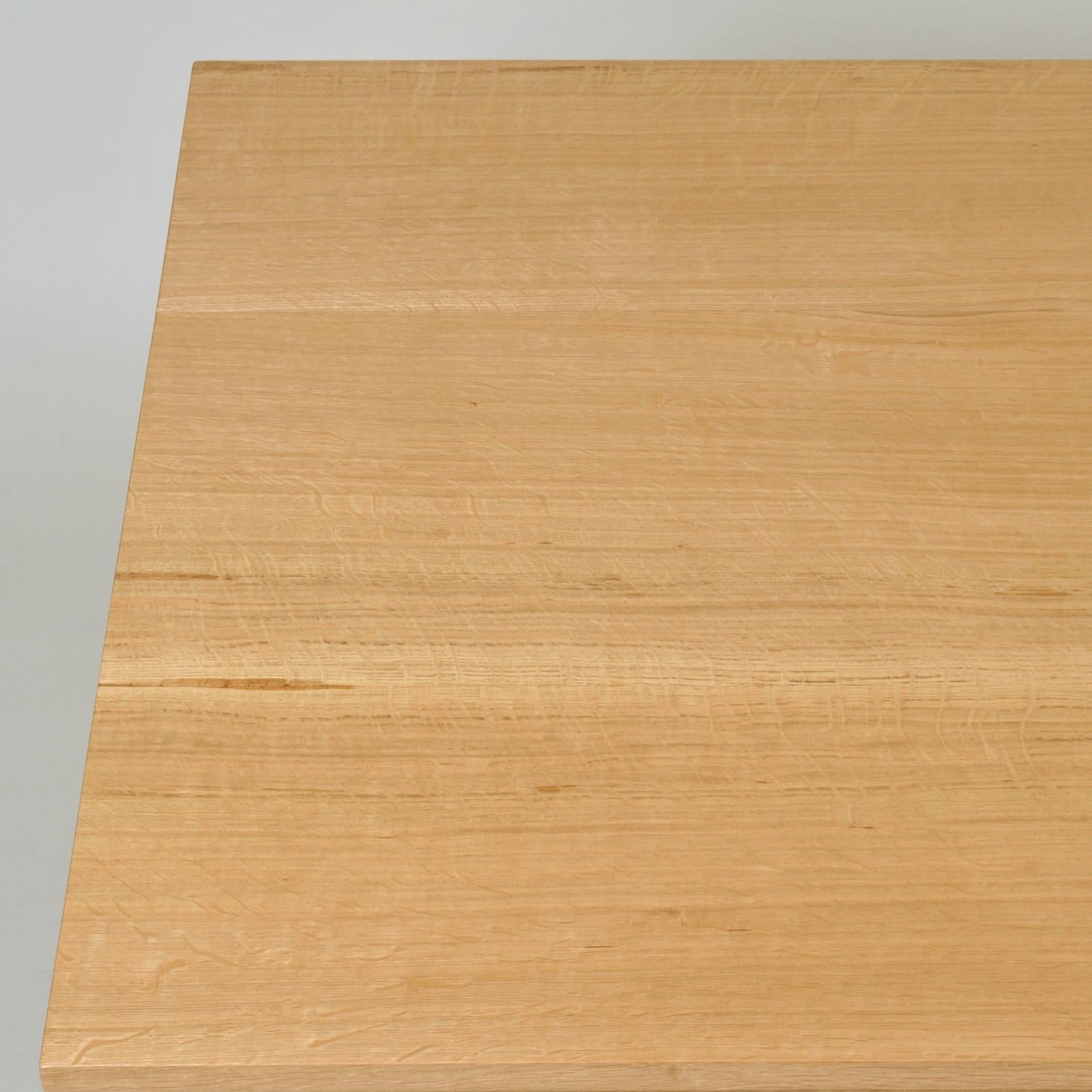 Handcrafted Modernist Desk Table English Oak For Sale 1