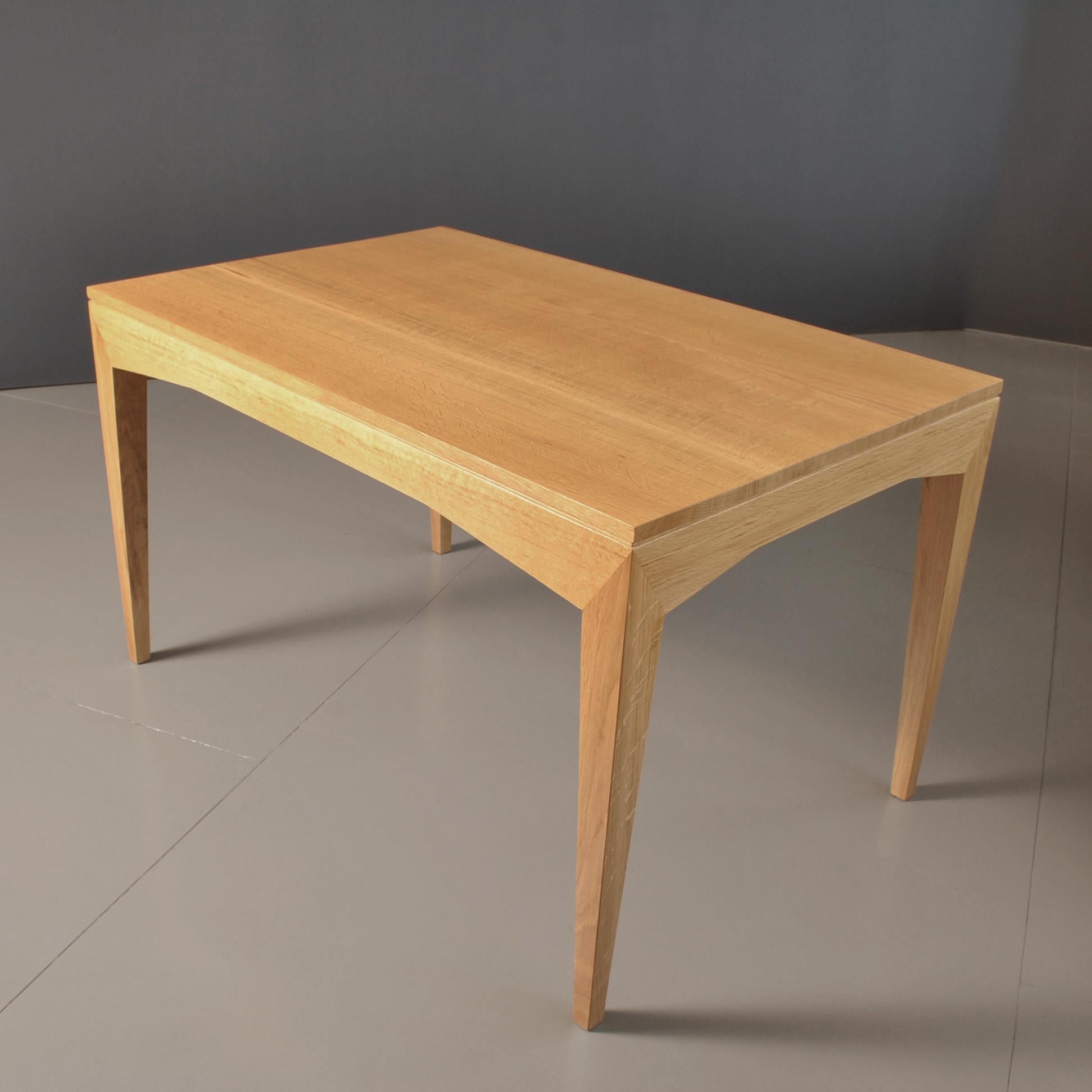 Handcrafted Modernist Desk Table English Oak For Sale 3