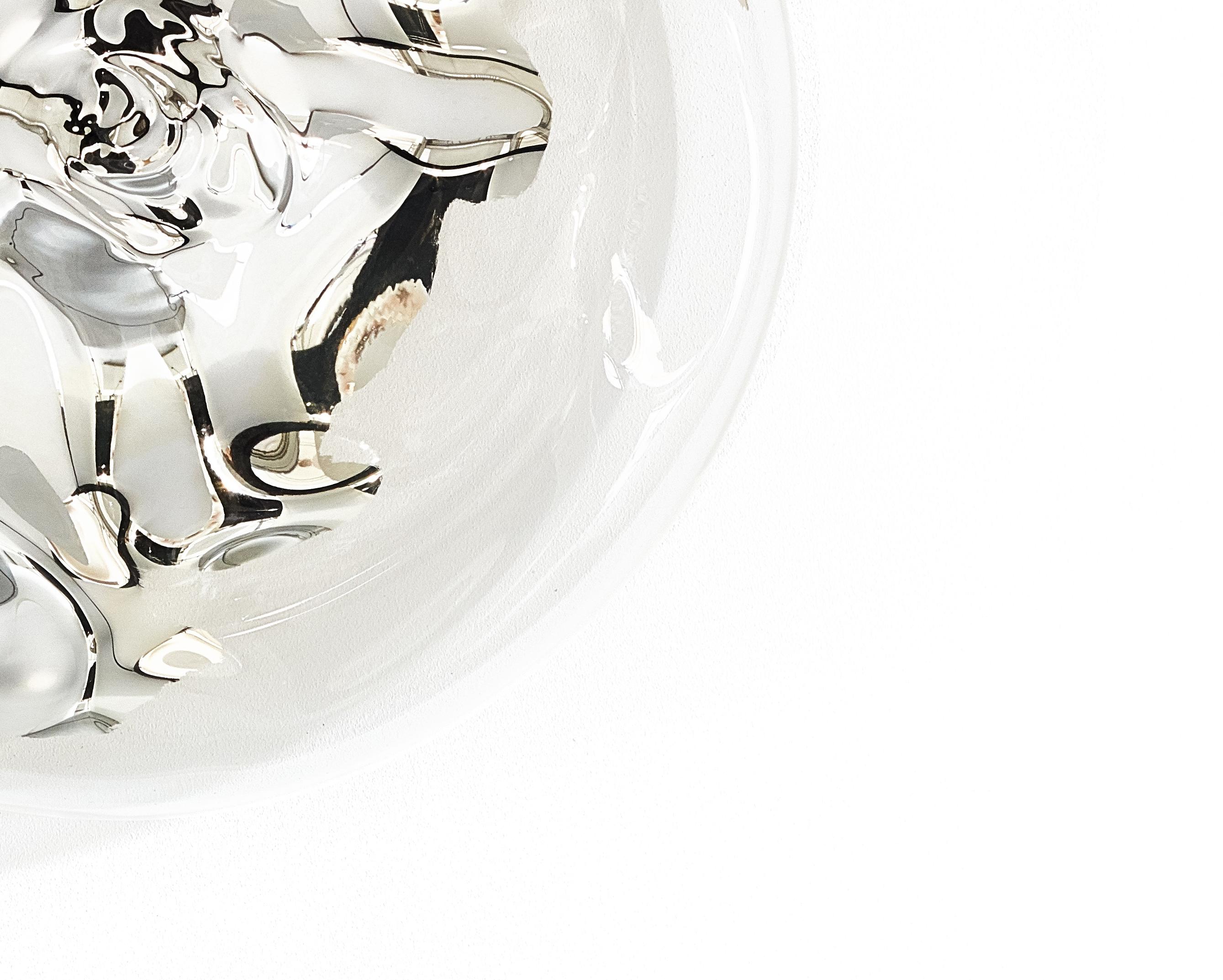 Limited Edition Handcrafted Mold-Blown Glass Wall Mirror by Sanna Völker For Sale 3