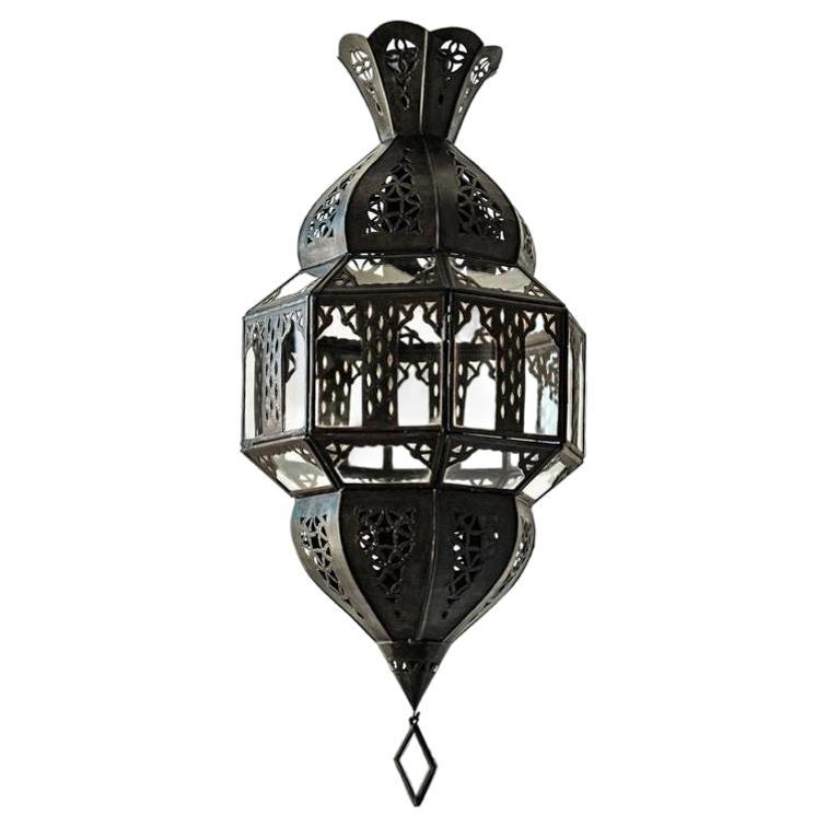Handcrafted Moorish Glass Lantern, Octagonal Shape For Sale