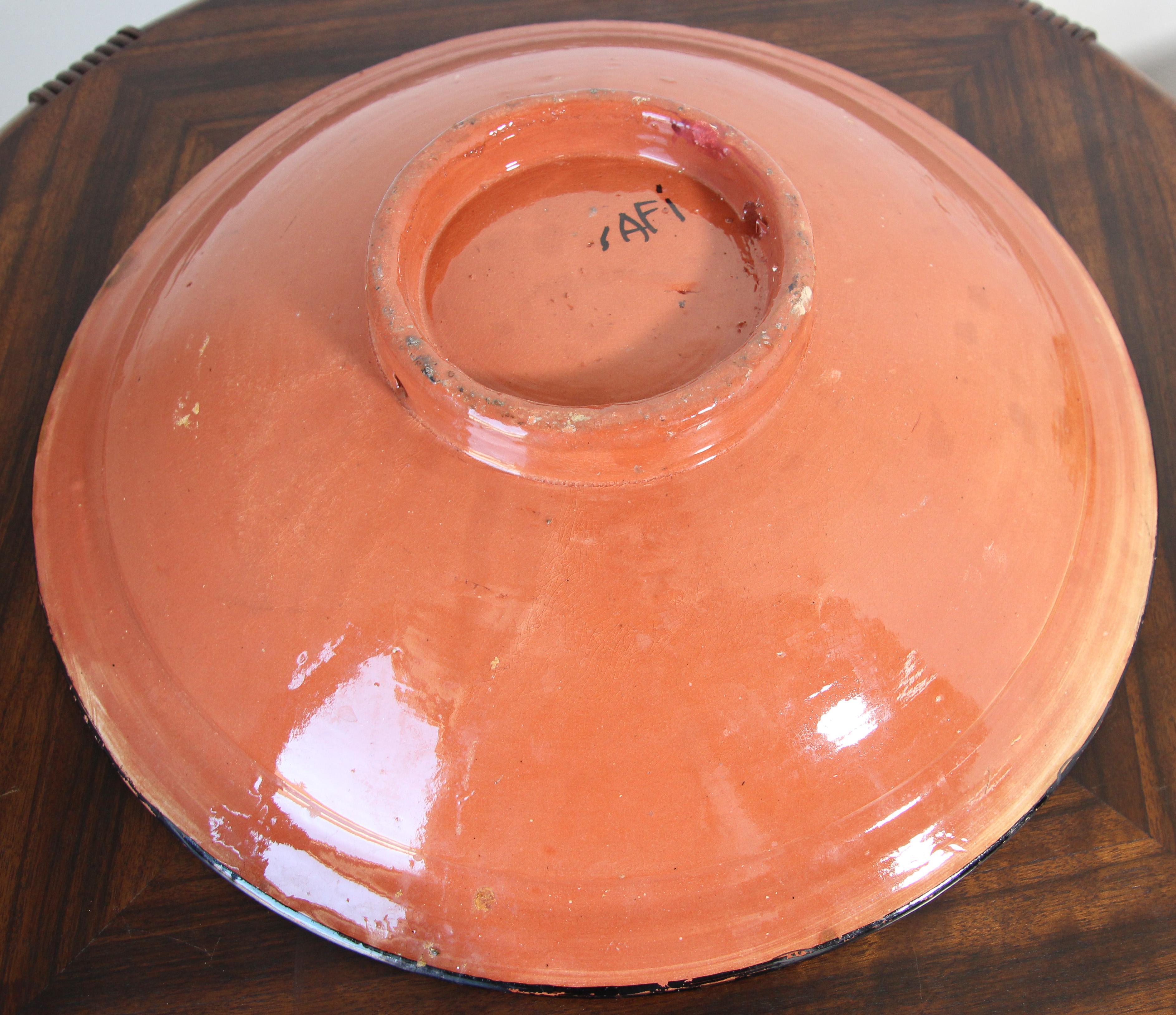 Handcrafted Moroccan Ceramic Yellow Bowl Charger 9