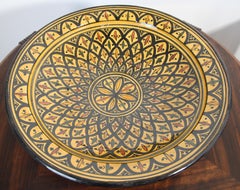 Handcrafted Moroccan Ceramic Yellow Bowl Charger