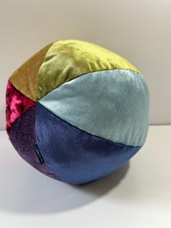 Pillow Ball in textured multicolored velvets - PRISM- by Mar de Doce