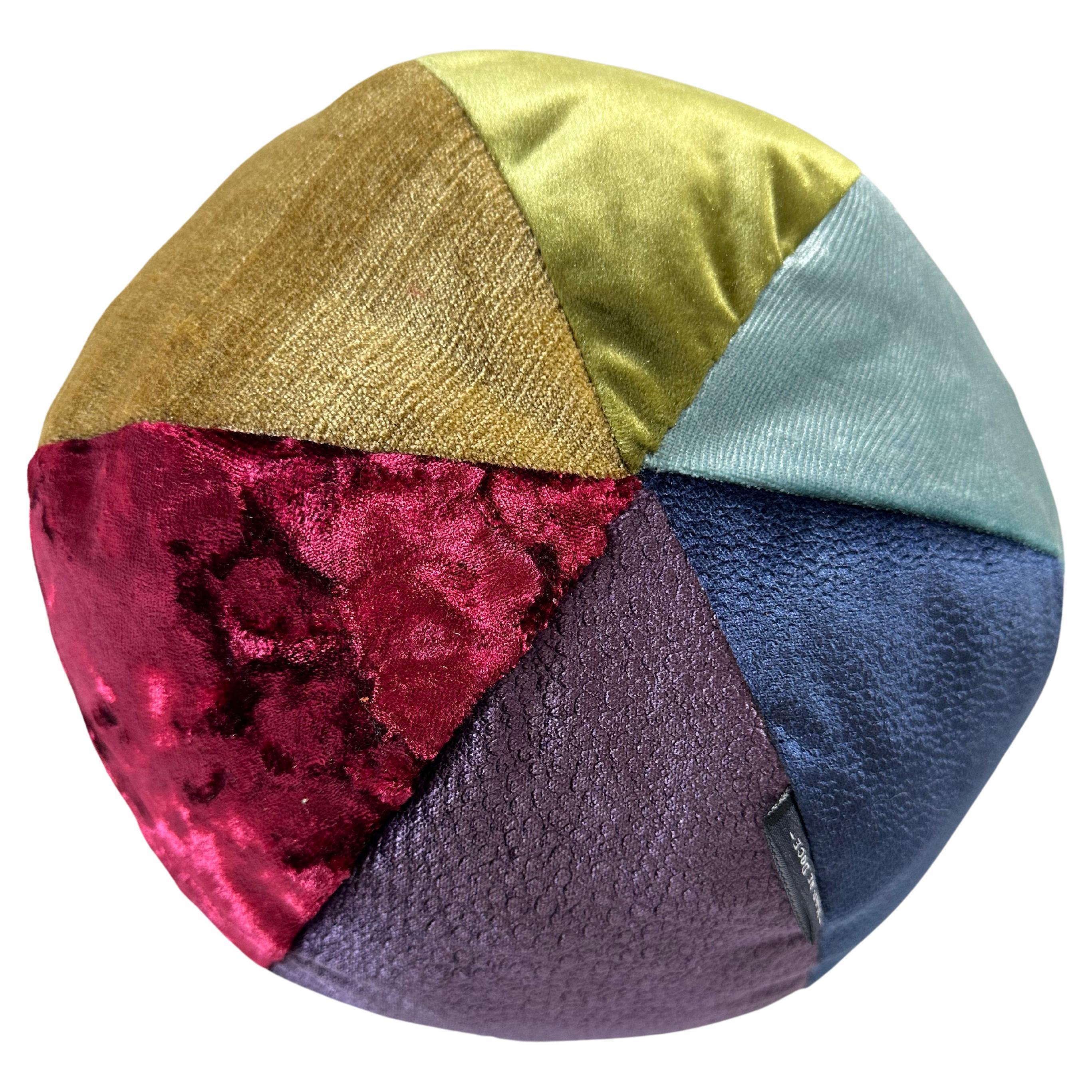 Pillow Ball in textured multicolored velvets - PRISM- by Mar de Doce For Sale