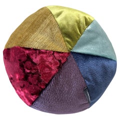 Pillow Ball in textured multicolored velvets - PRISM- by Mar de Doce