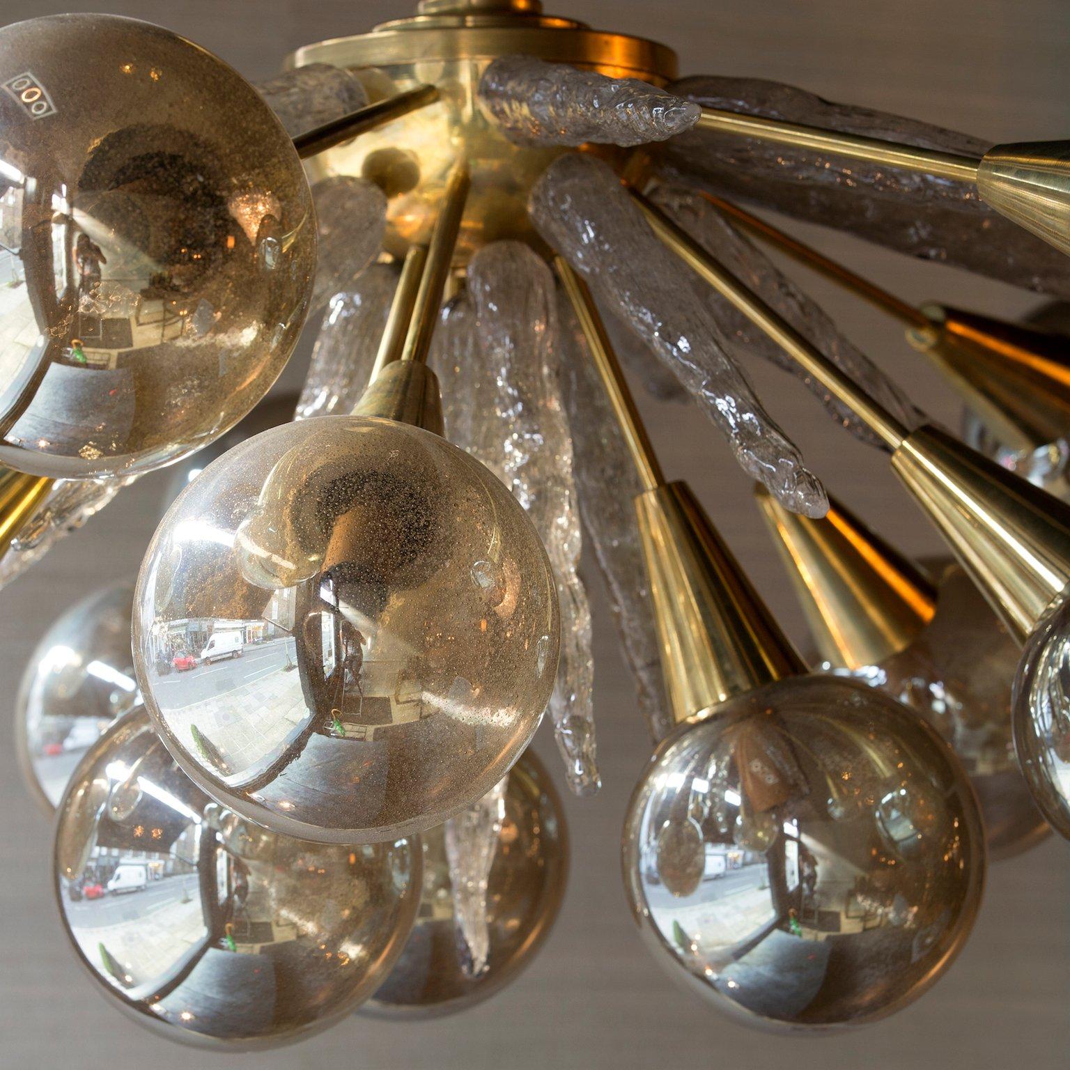 Handcrafted Murano Glass Half Sputnik Chandelier 1