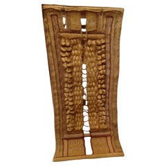 Handcrafted natural fiber macrame wall hanging, Netherlands 1975