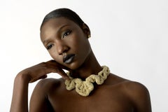 MAUKE V JEWELRY Handcrafted Neckpiece Flower With Turquoise And Picasso Jasper