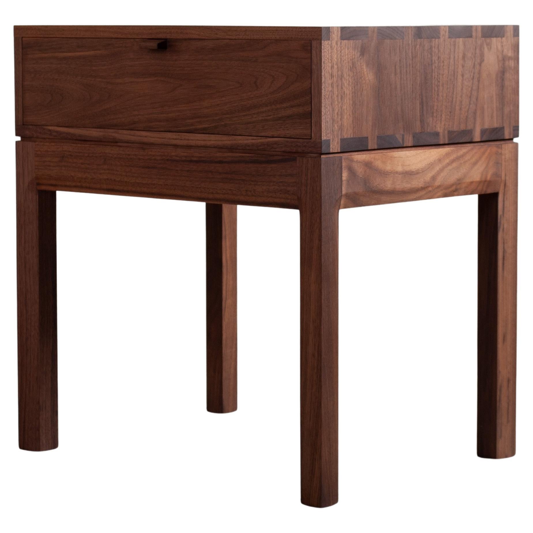 Handcrafted Night Stand, Nussbaum & Eiche