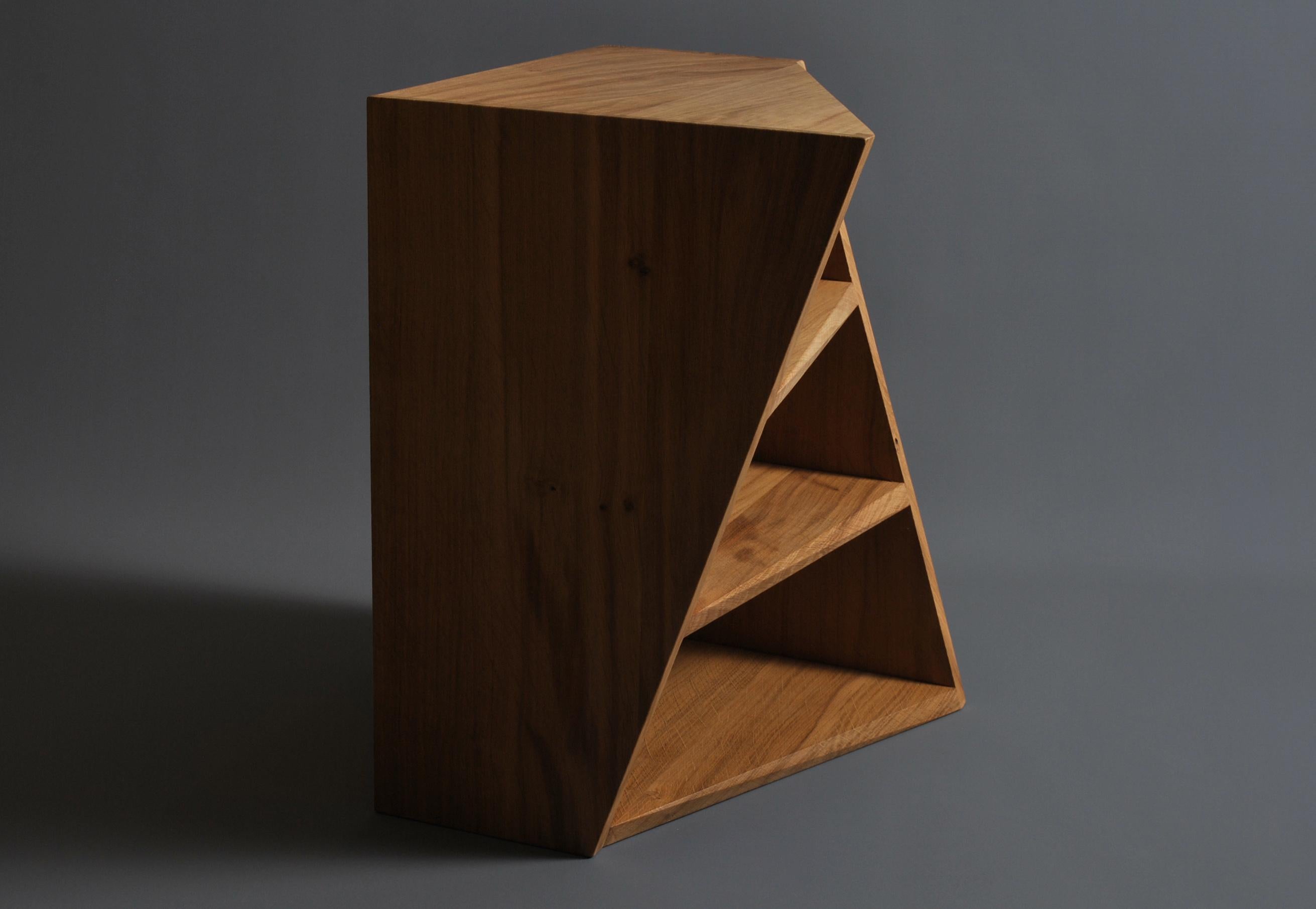 Hand-Crafted Handcrafted Oak Postmodern Nightstand Units