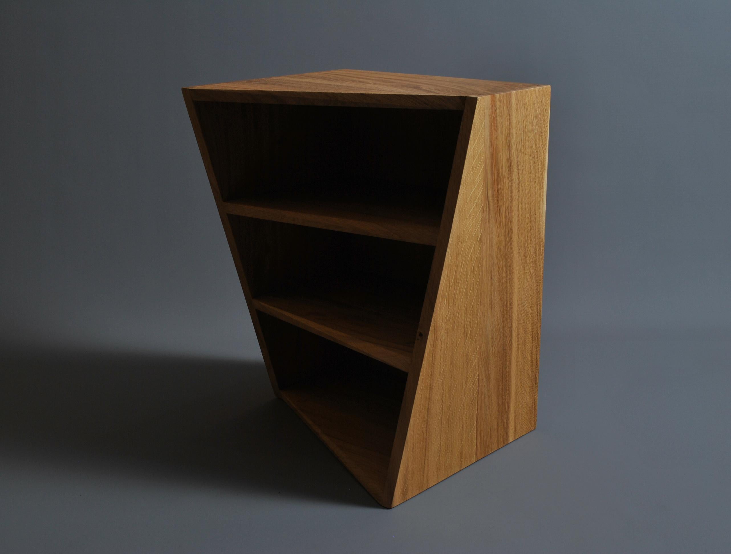 Contemporary Handcrafted Oak Postmodern Nightstand Units