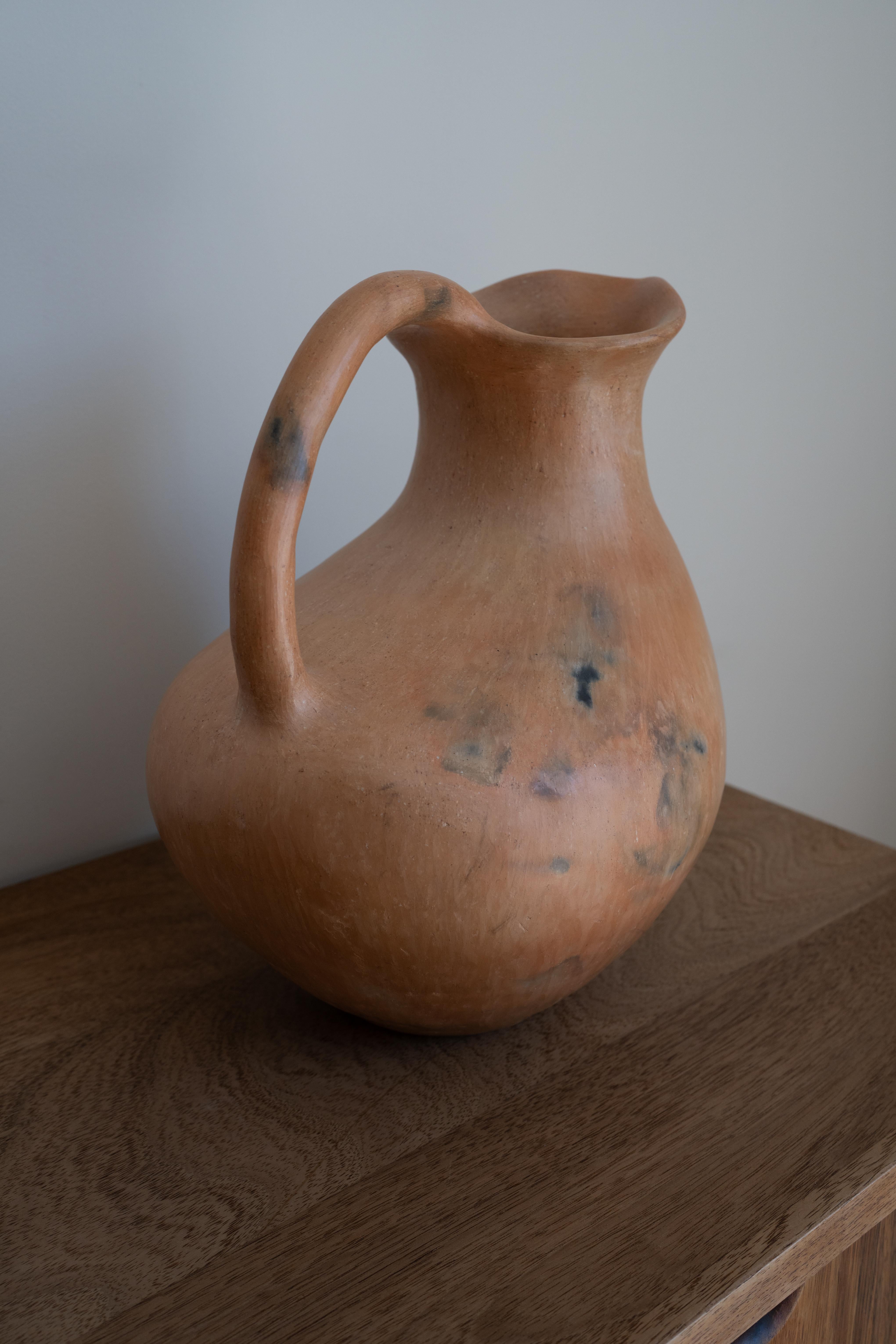 XXI secolo e contemporaneo Vaso artigianale in argilla di Oaxacan Vaso artigianale messicano Vaso d'acqua Decor Ceramica in vendita