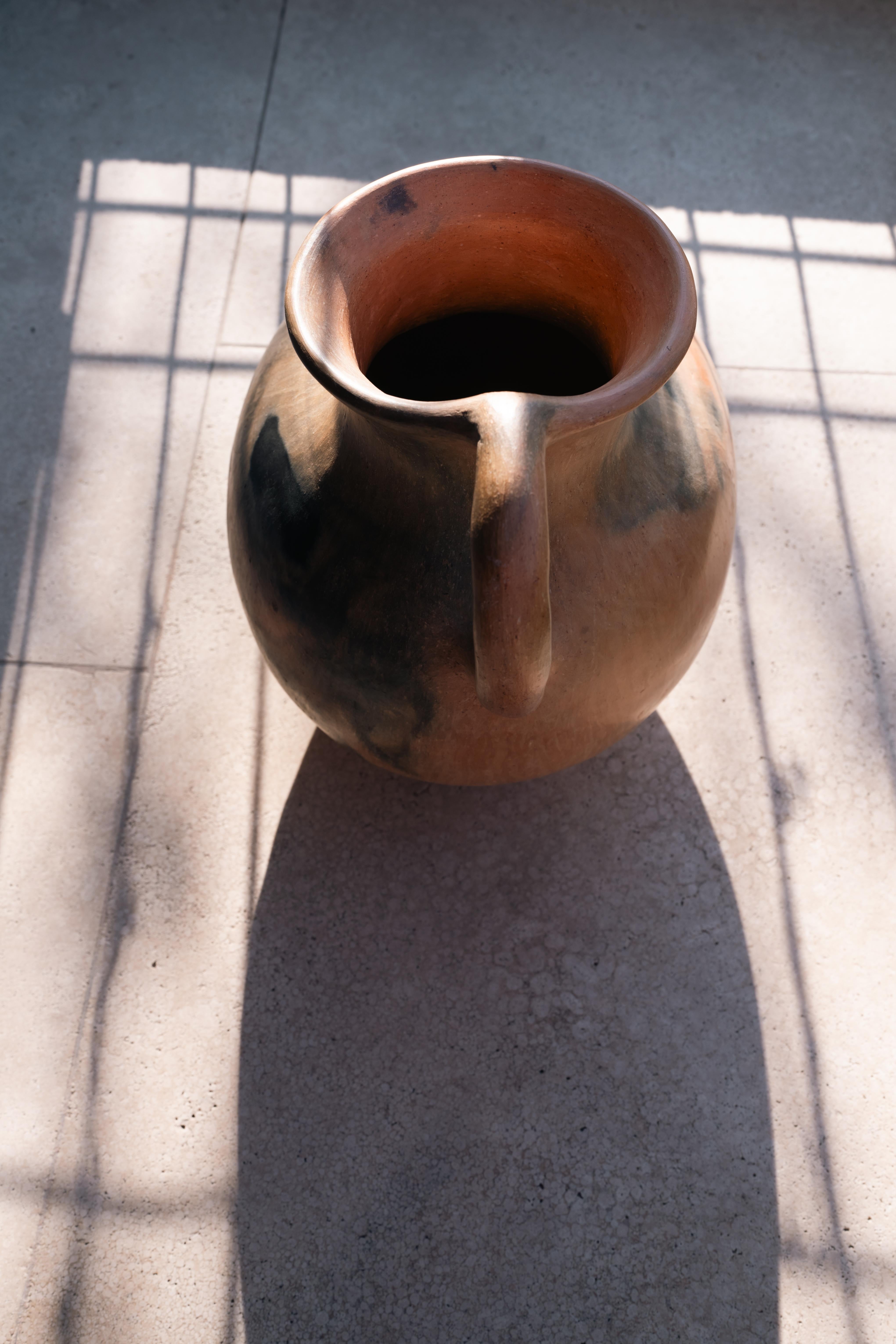 Vasija de barro artesanal oaxaqueña Nativo mexicano Jarrón artesanal oaxaqueño Decoración acuática Mexicano en venta
