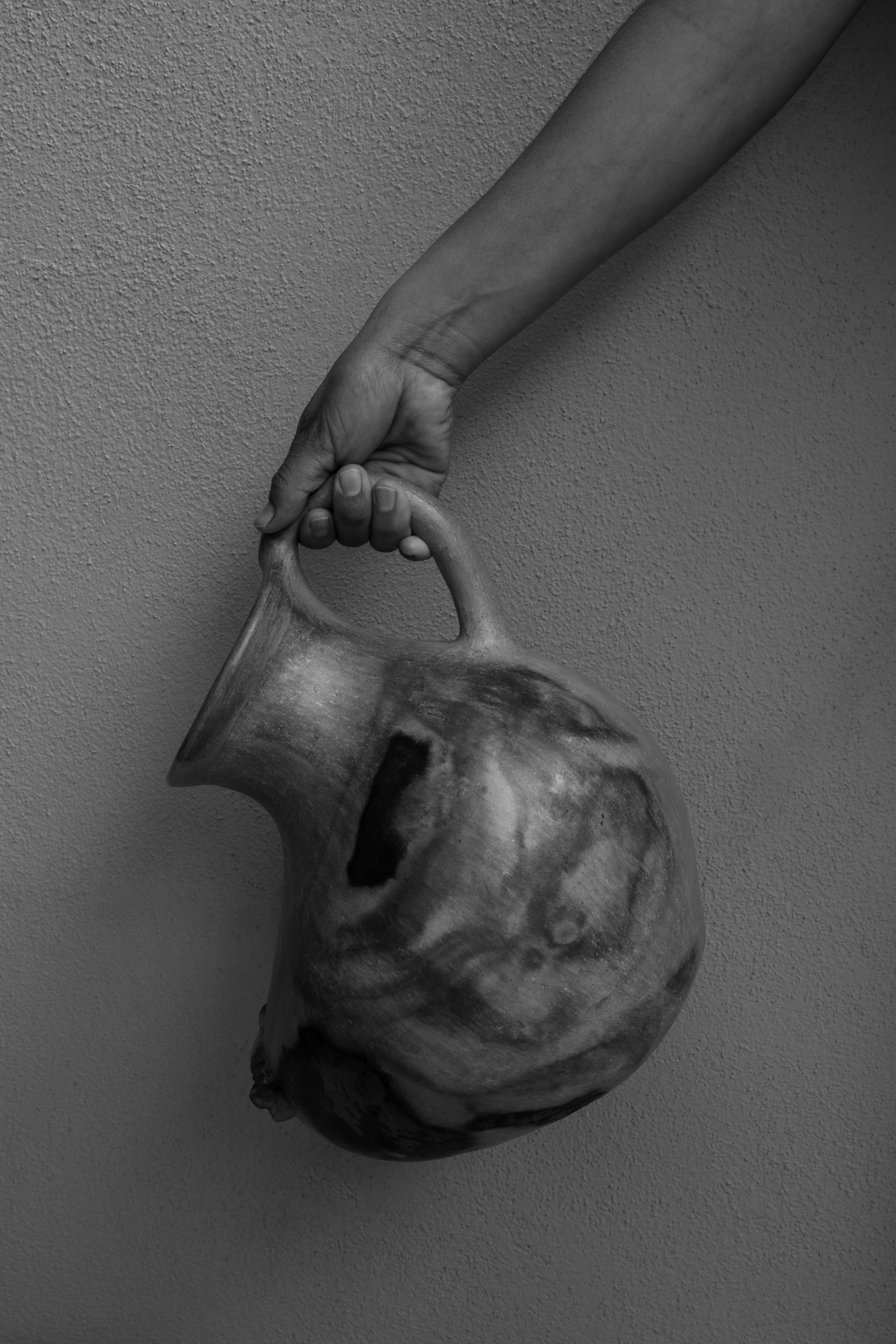 Vasija de barro artesanal oaxaqueña Nativo mexicano Jarrón artesanal oaxaqueño Decoración acuática Cerámico en venta