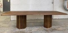 Handcrafted Oiled Walnut Geomorph Dining Table 96"L, Mary Ratcliffe Studio